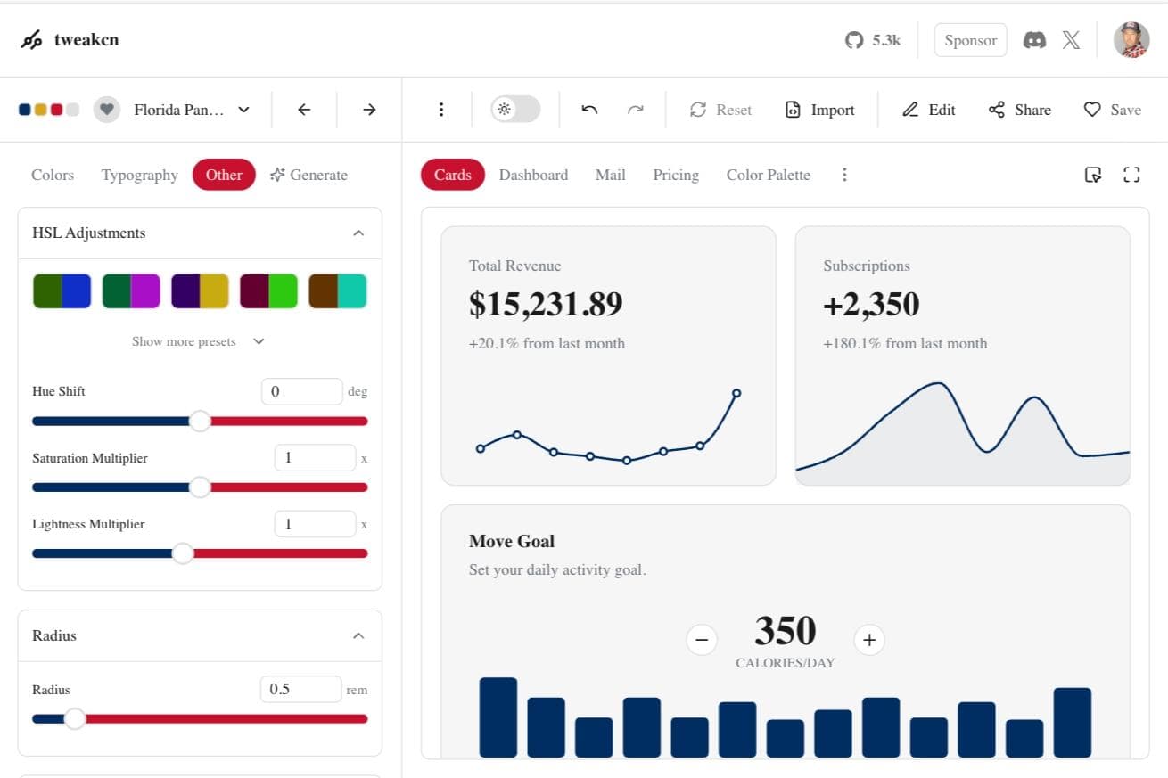 Web Design Mock Up in light mode